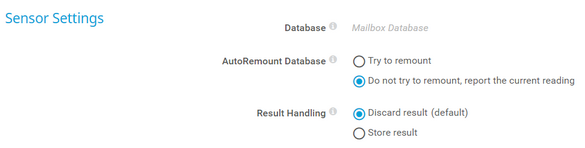 Sensor Settings